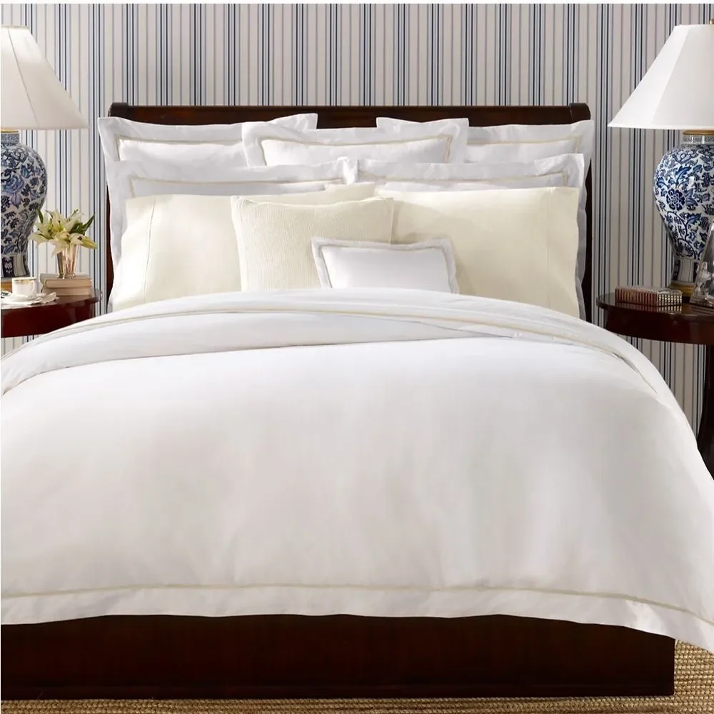 Ralph Lauren Organic Cotton Palmer Twin Flat Sheet Sand Dune NEW